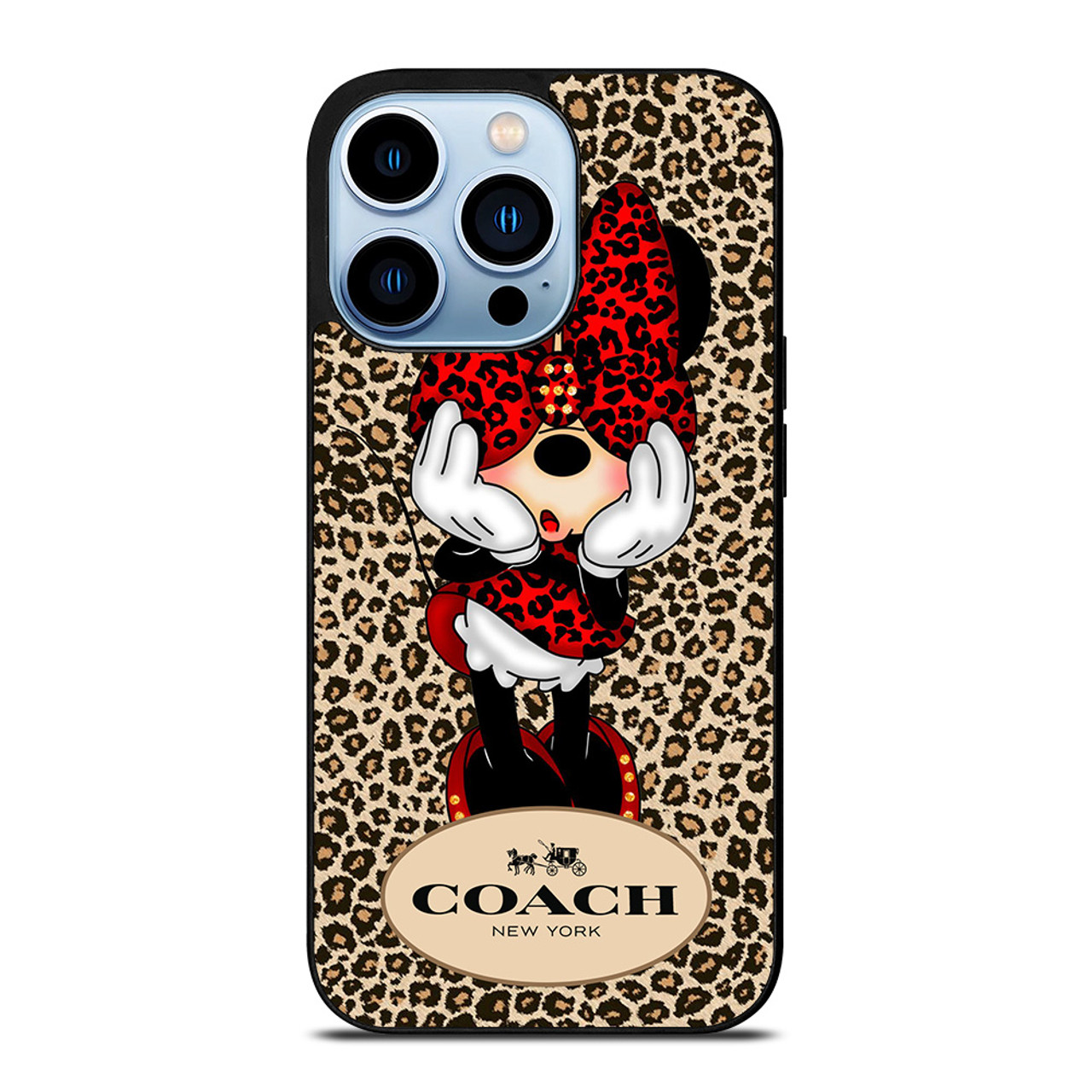 COACH MINNIE MOUSE LEOPARD iPhone 13 Pro Max Case Cover